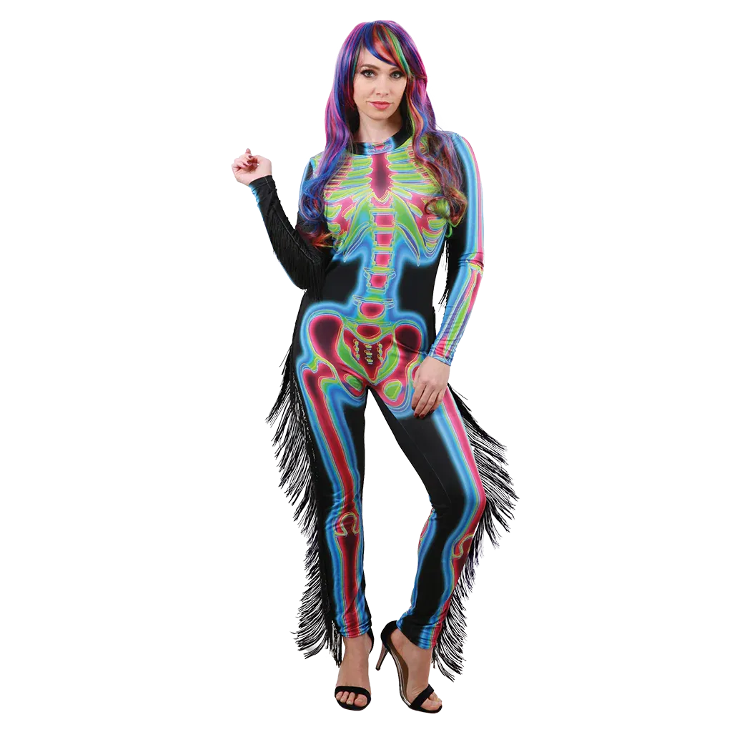 3D Print Neon Skeleton Women's Costume