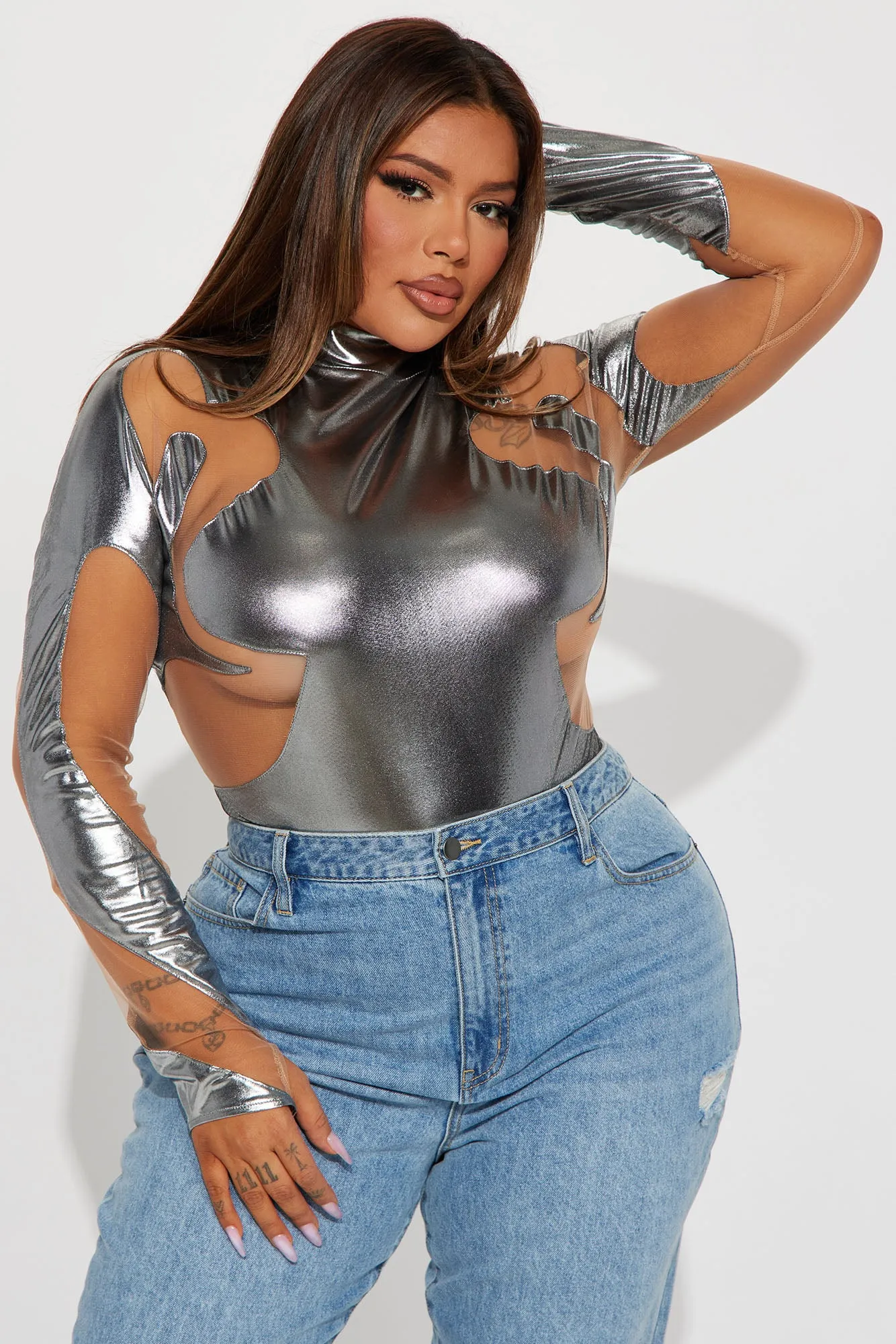After Dawn Bodysuit - Silver