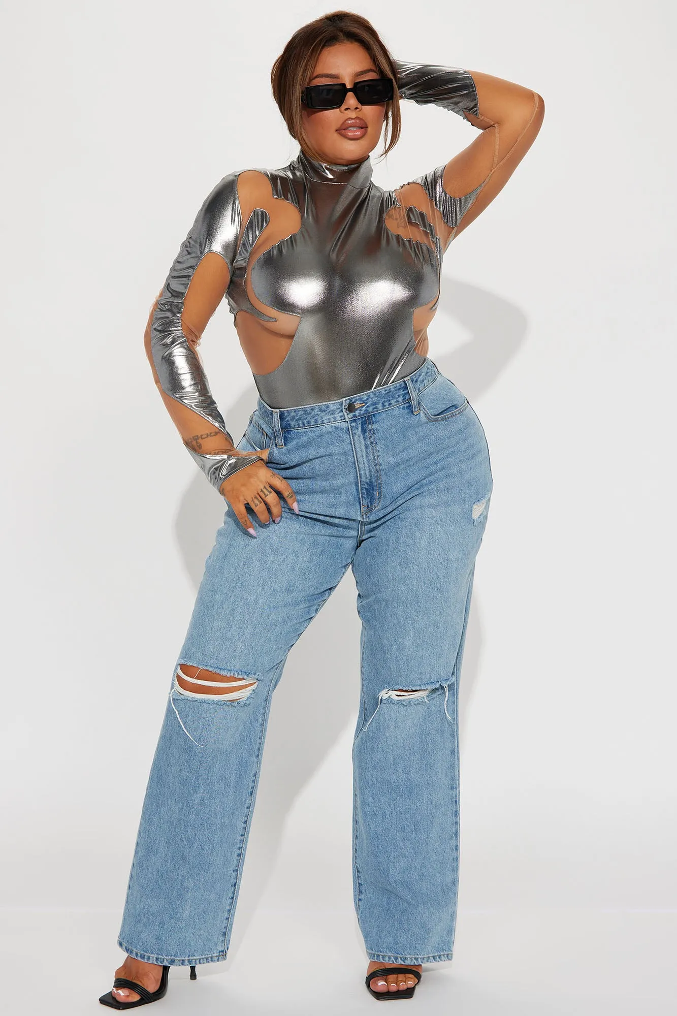 After Dawn Bodysuit - Silver
