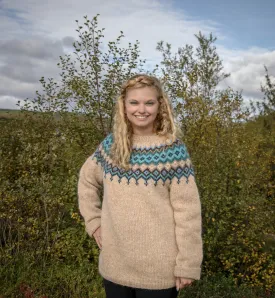 Amalie Lettlopi Light Yellow Wool sweater - Knitting Kit
