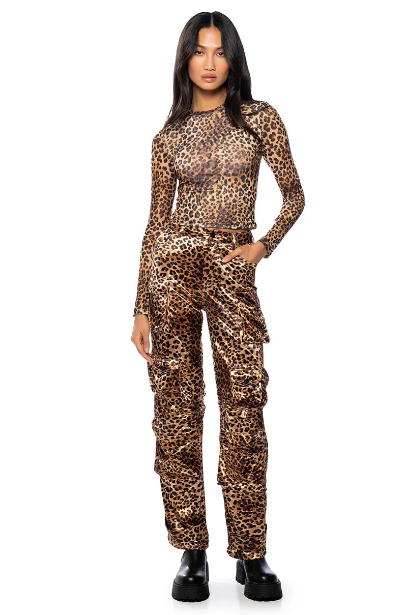 ANIMAL INSTICT MESH LONG SLEEVE BODYSUIT