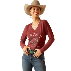 Ariat Women's Oxblood Red Rodeo T-shirt