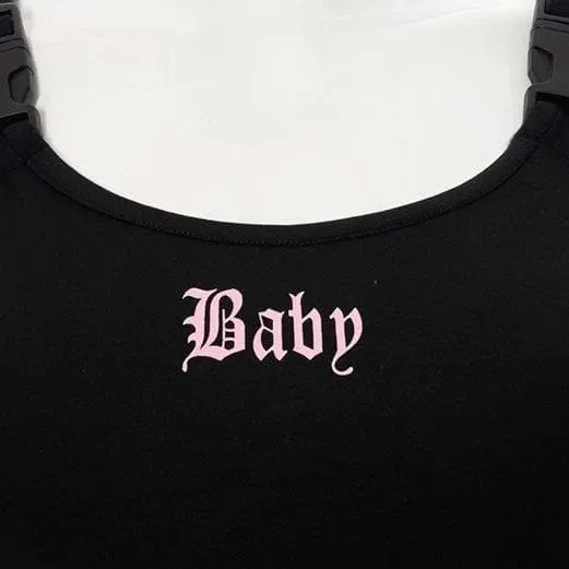 Baby buckle hollow out bodysuit