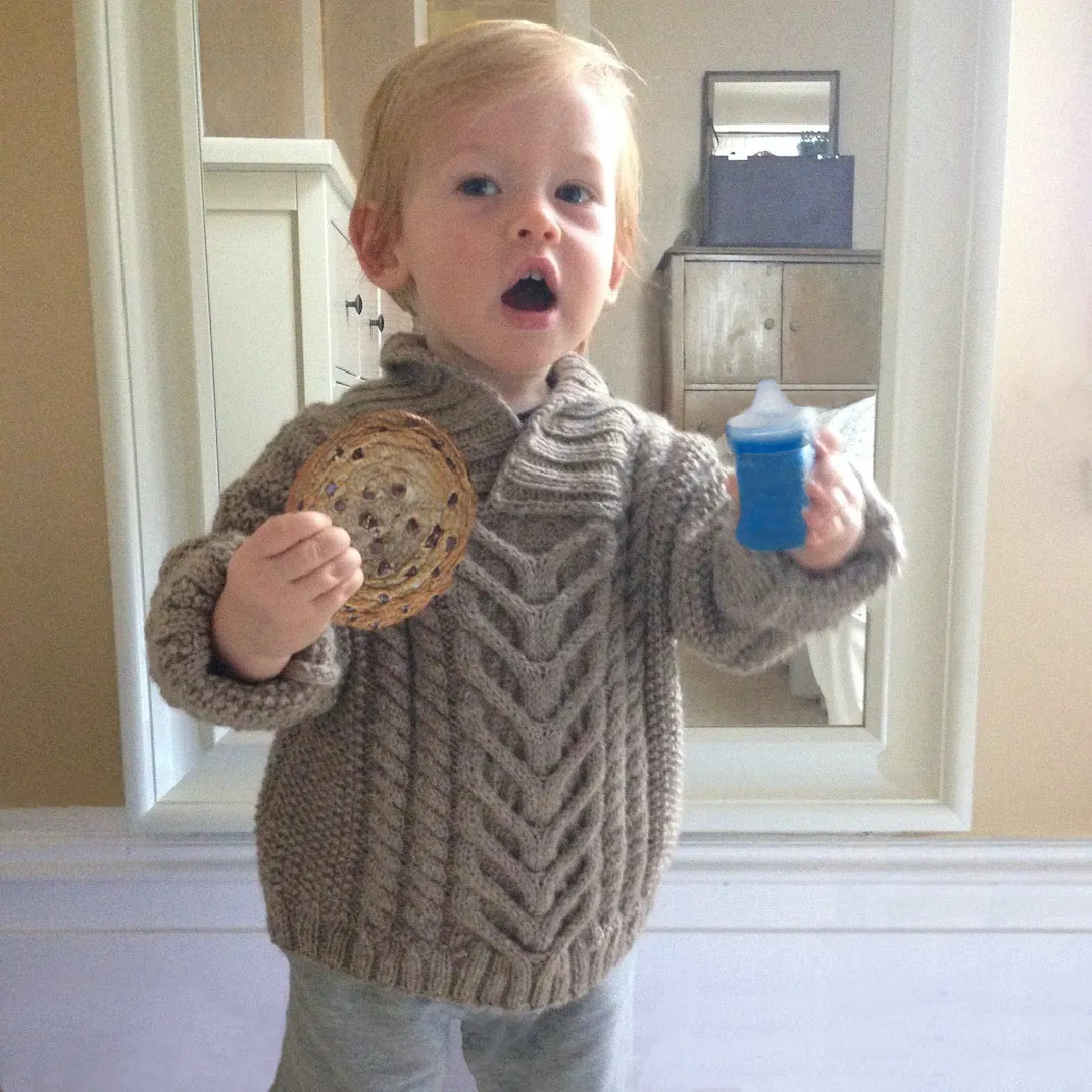 Baby Fisherman's Pullover Knitting Kit | Plymouth Galway & Knitting Pattern