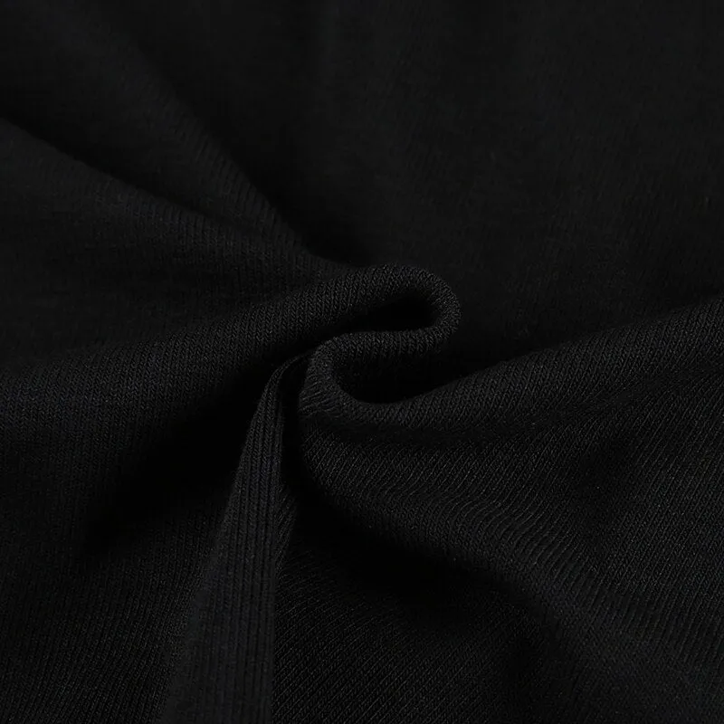 Black Asymmetrical Design Slim Bodysuit
