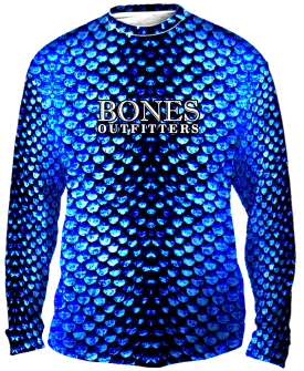 Bold Aqua Scales Long Sleeve