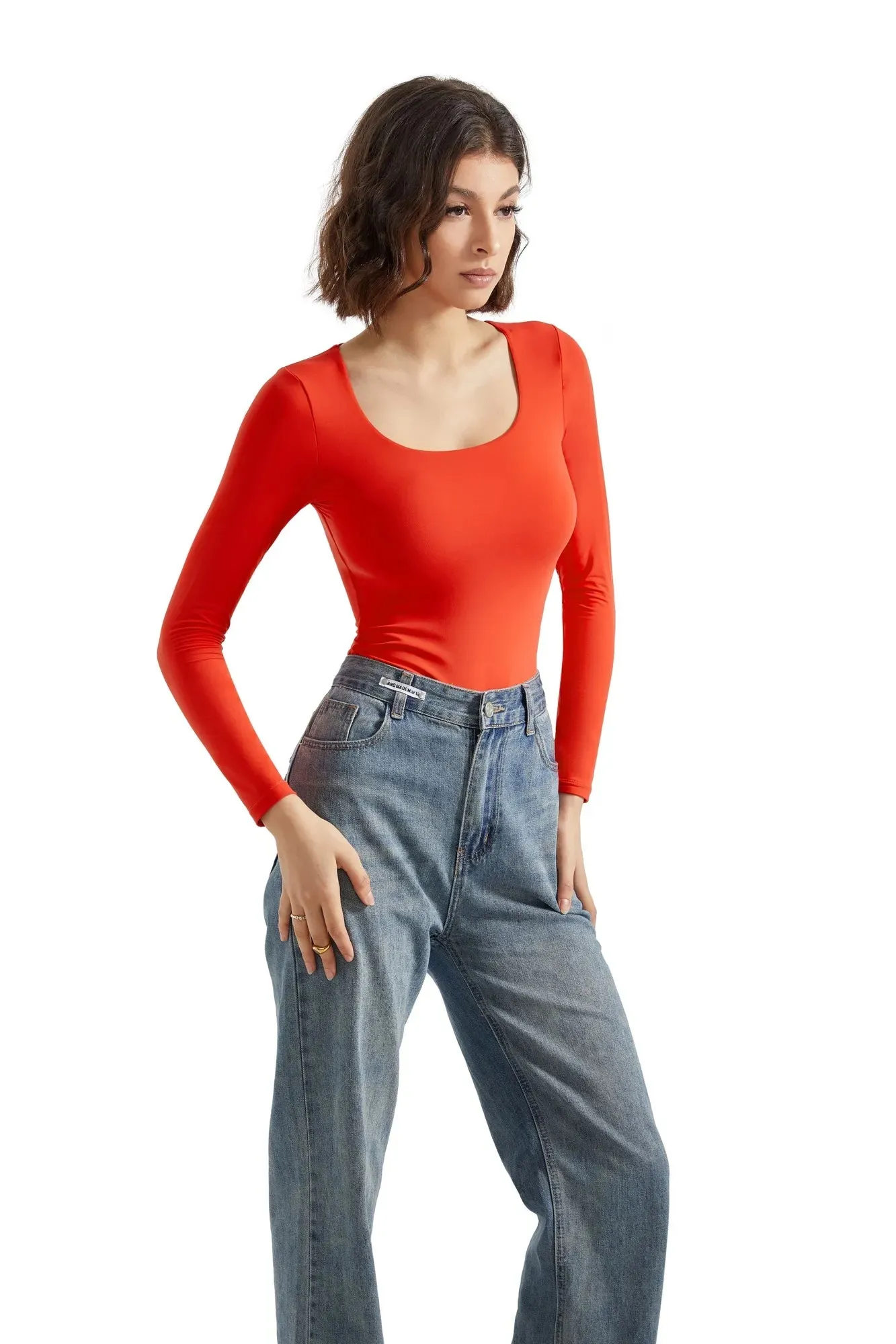 Buttery Soft Scoop Neck Bodysuit - Long Sleeve