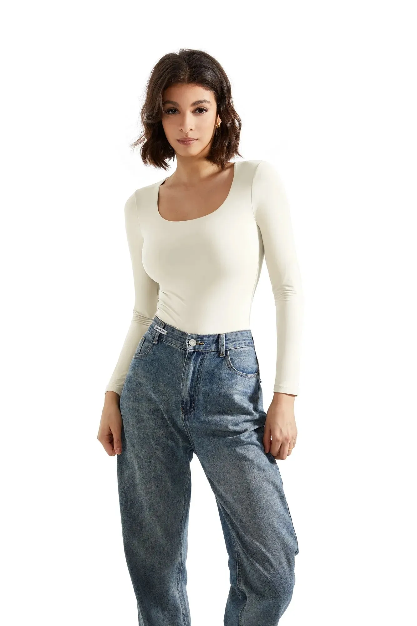 Buttery Soft Scoop Neck Bodysuit - Long Sleeve