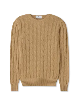 Cable Roundneck | camel
