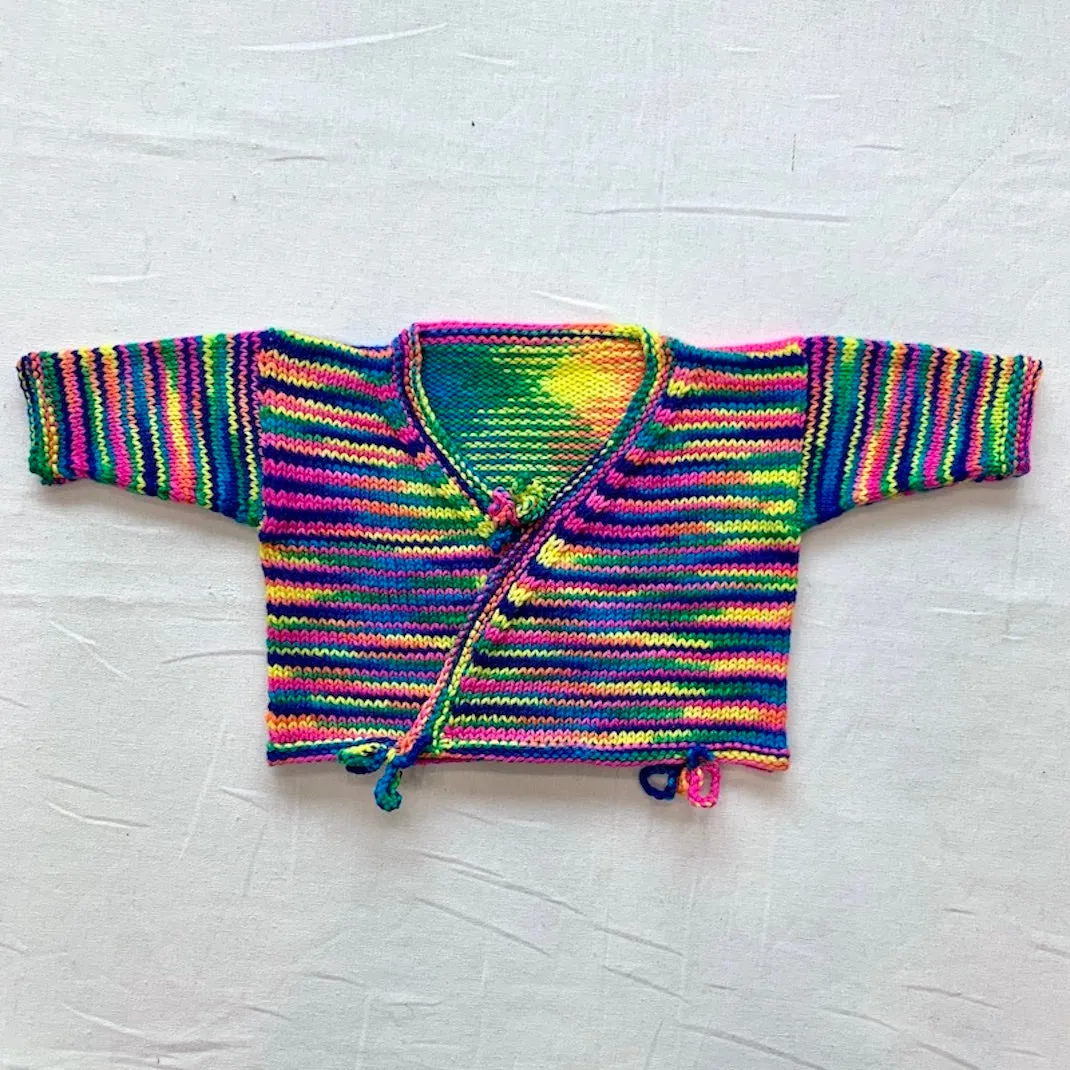 Cadenza Cross-Over Baby Sweater (Rockstar version) Knitting Kit | Molly Girl Rockstar DK