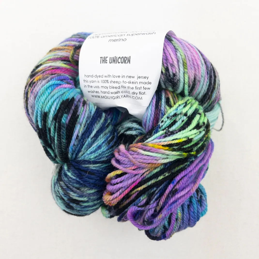 Cadenza Cross-Over Baby Sweater (Rockstar version) Knitting Kit | Molly Girl Rockstar DK