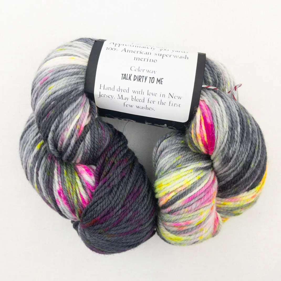 Cadenza Cross-Over Baby Sweater (Rockstar version) Knitting Kit | Molly Girl Rockstar DK