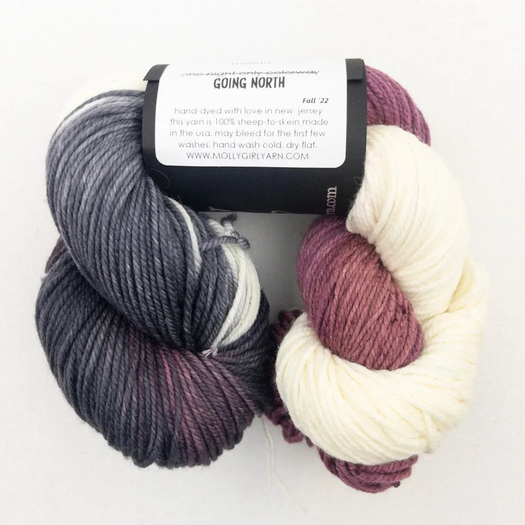 Cadenza Cross-Over Baby Sweater (Rockstar version) Knitting Kit | Molly Girl Rockstar DK