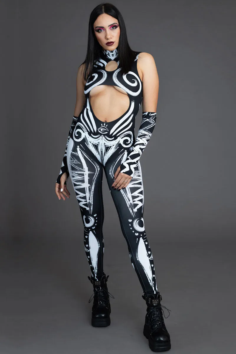 Call of the Tribe Cut Out Catsuit