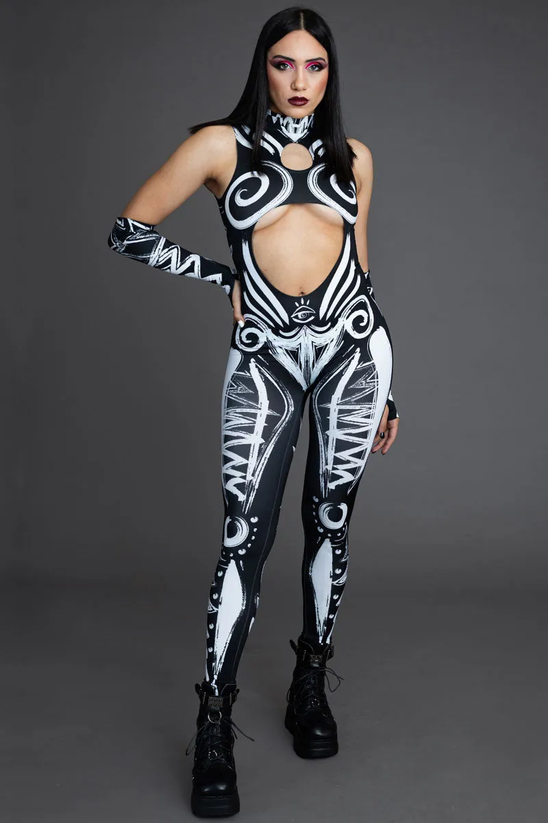 Call of the Tribe Cut Out Catsuit