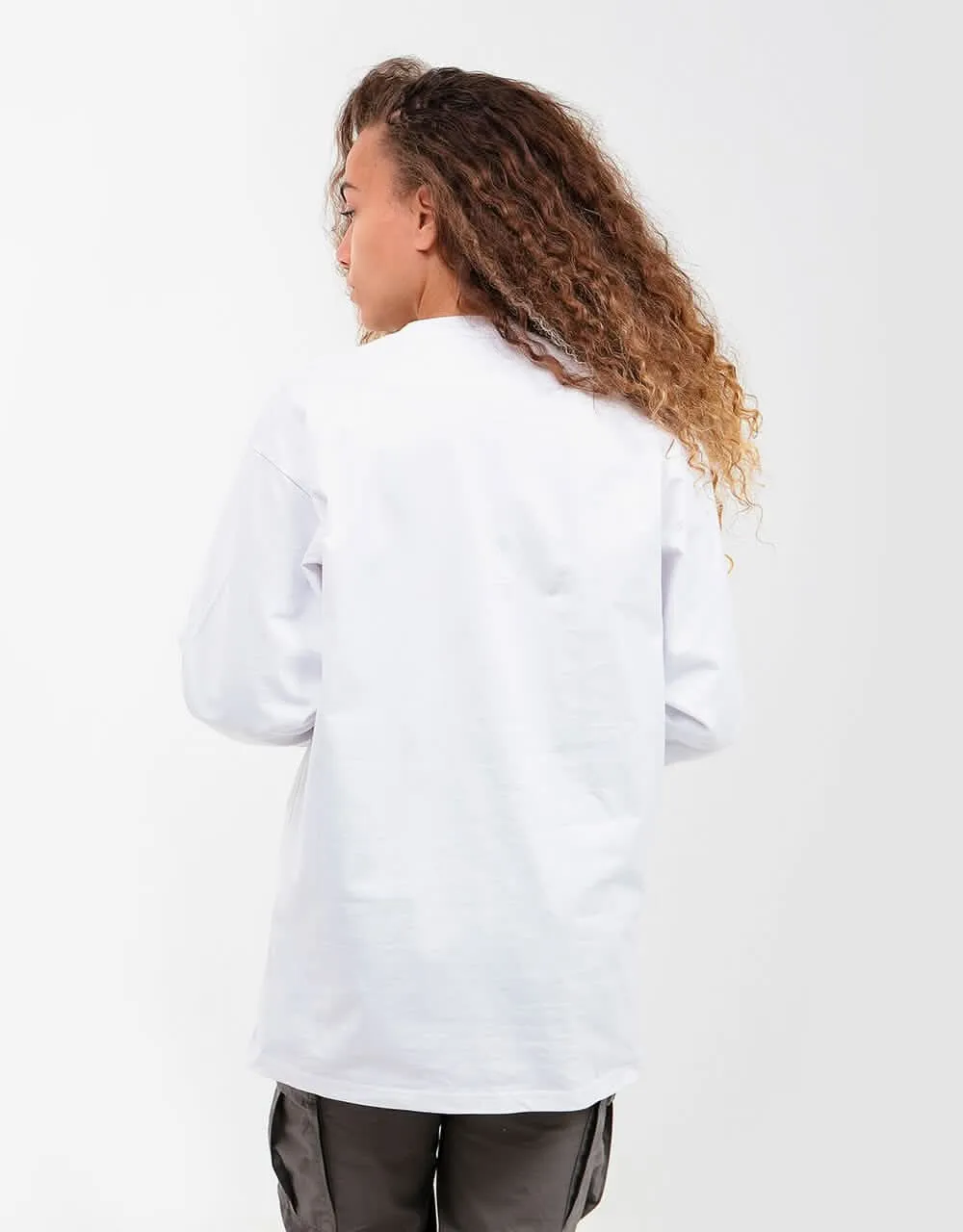Carhartt WIP L/S Chase T-Shirt - White/Gold