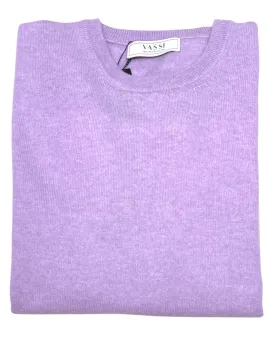 Cashmere Crew Neck Sweater - Soft Lilac