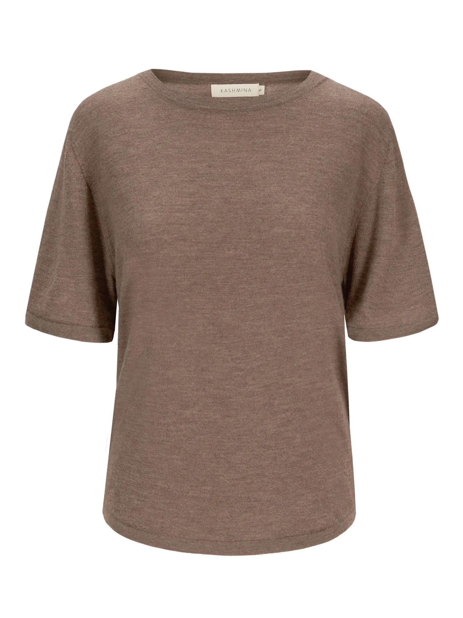 Cashmere top "Airy top" - dark toast