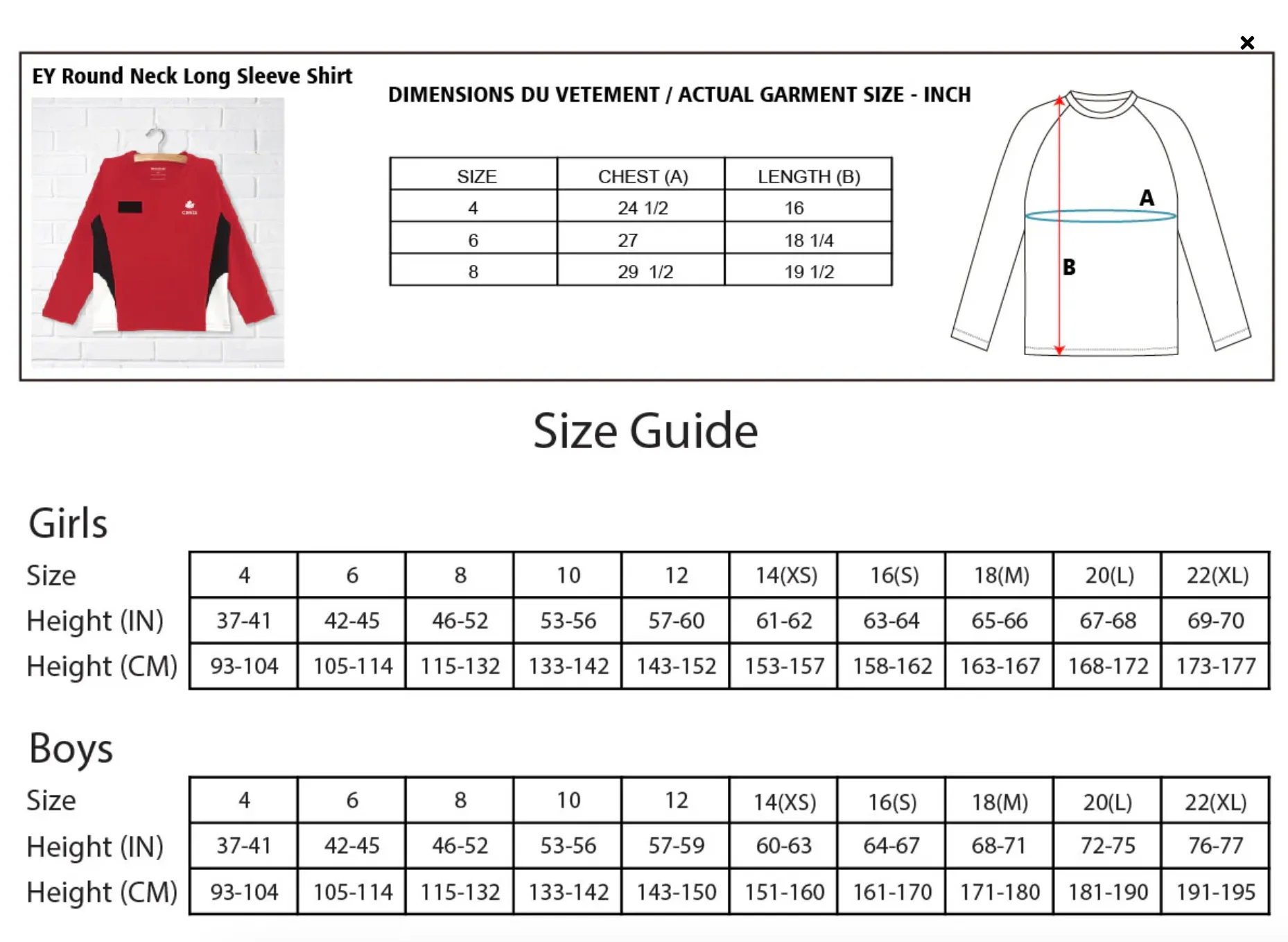 CDNIS EY Round Neck Long Sleeve Shirt