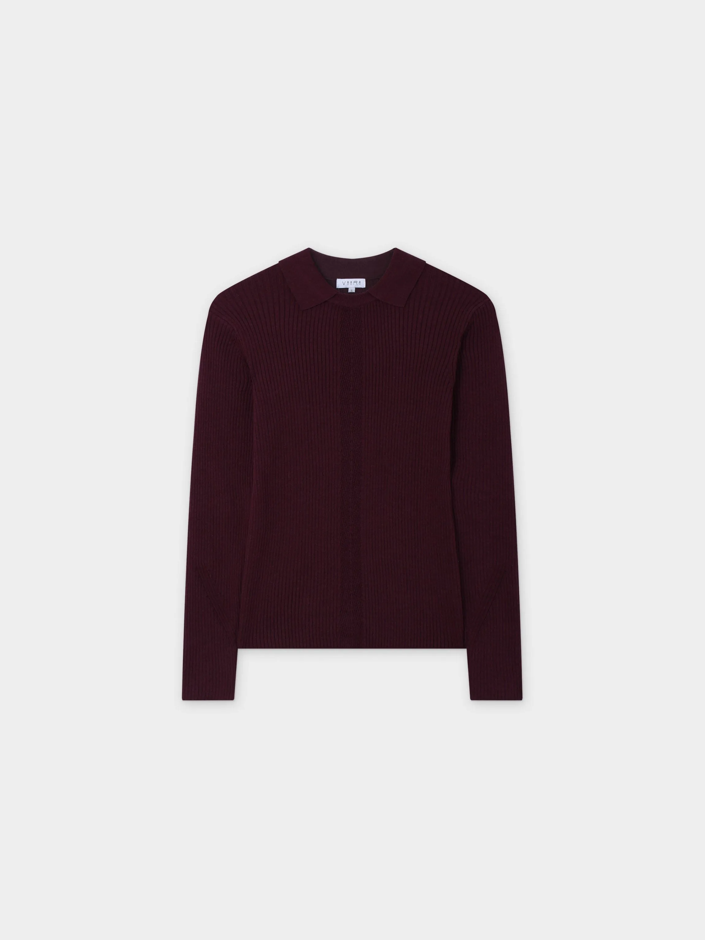 Center Design Sweater-Burgundy