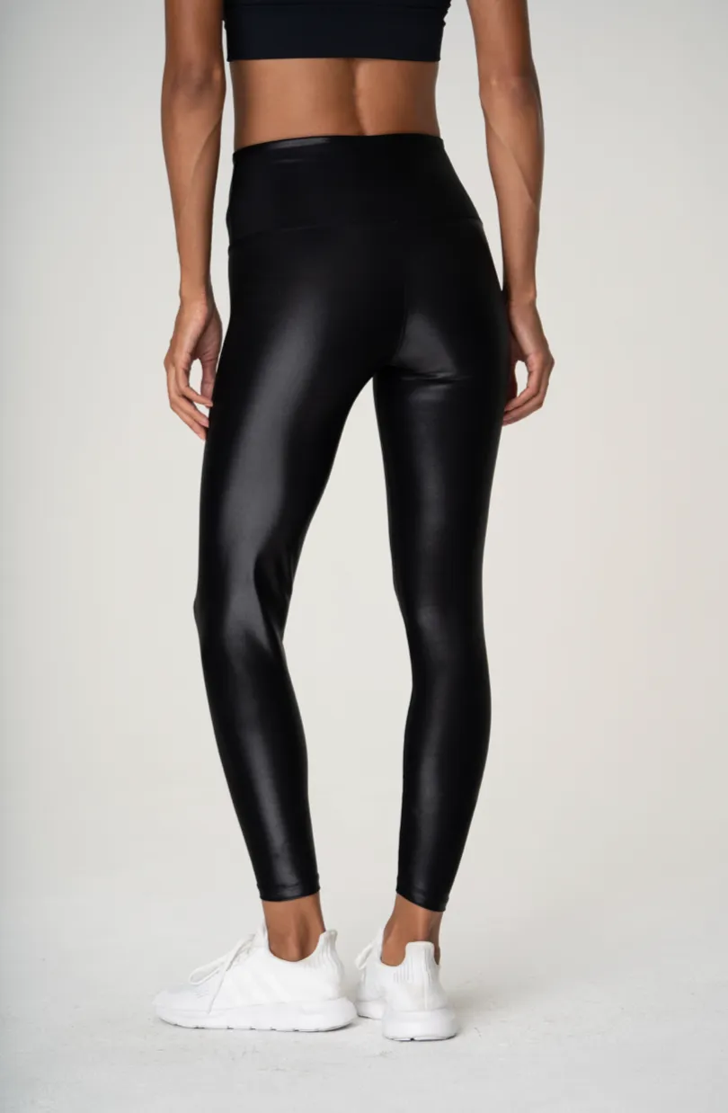 COCO Legging | Black Faux Leather