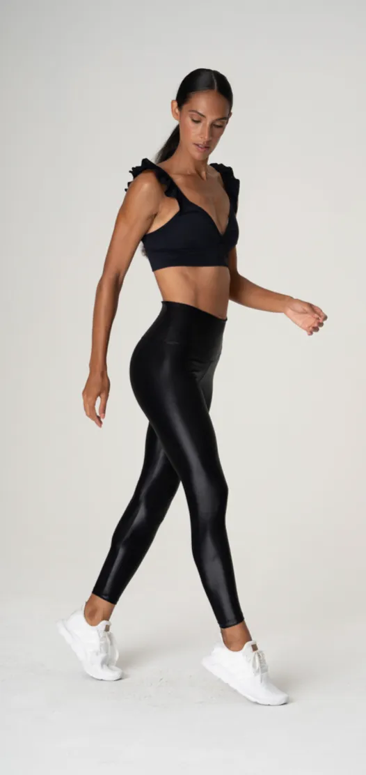 COCO Legging | Black Faux Leather