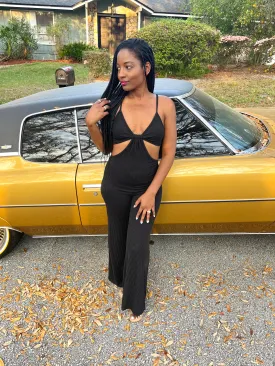 Cool Girl Black Wide Leg Jumpsuit