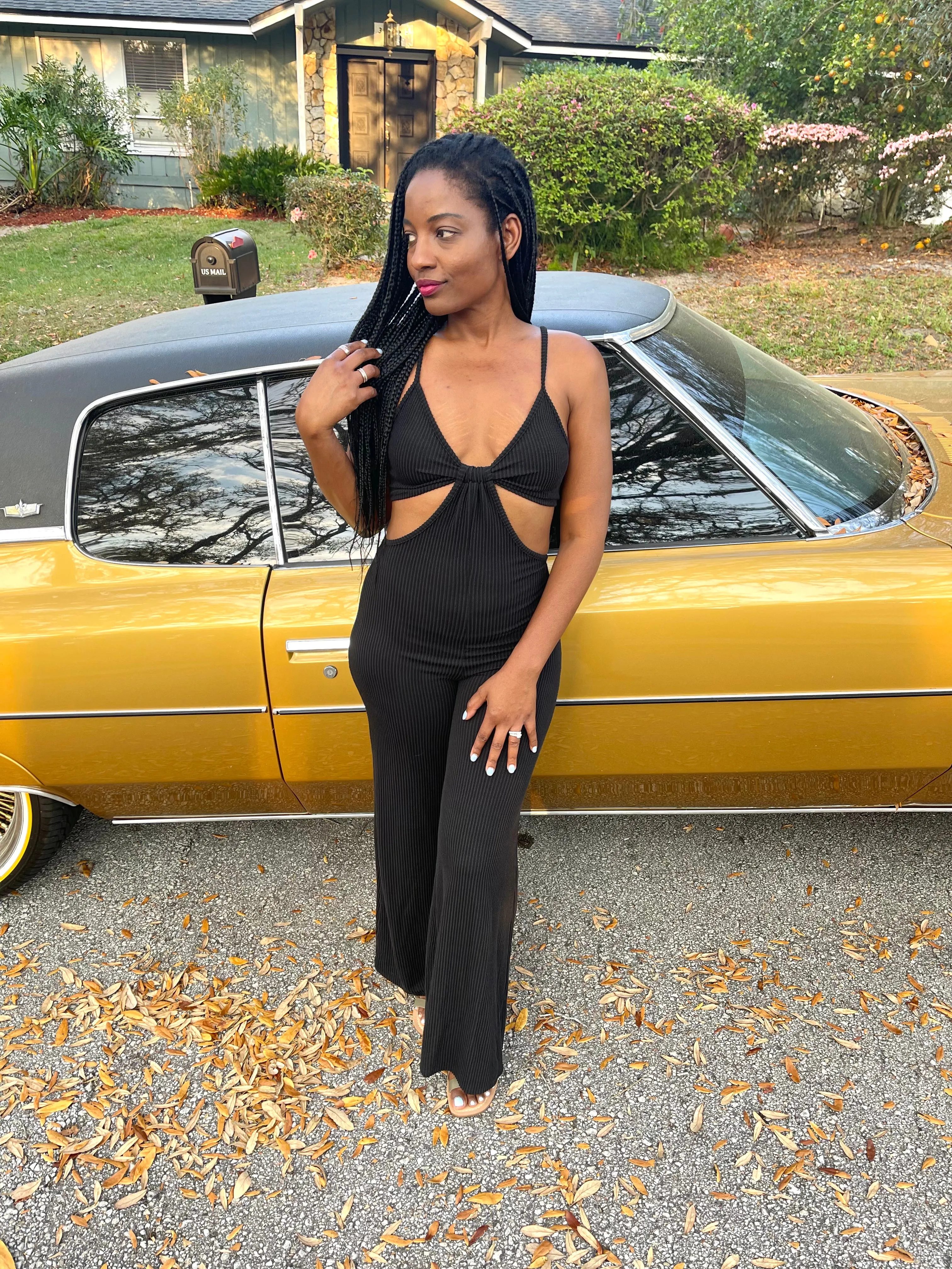 Cool Girl Black Wide Leg Jumpsuit