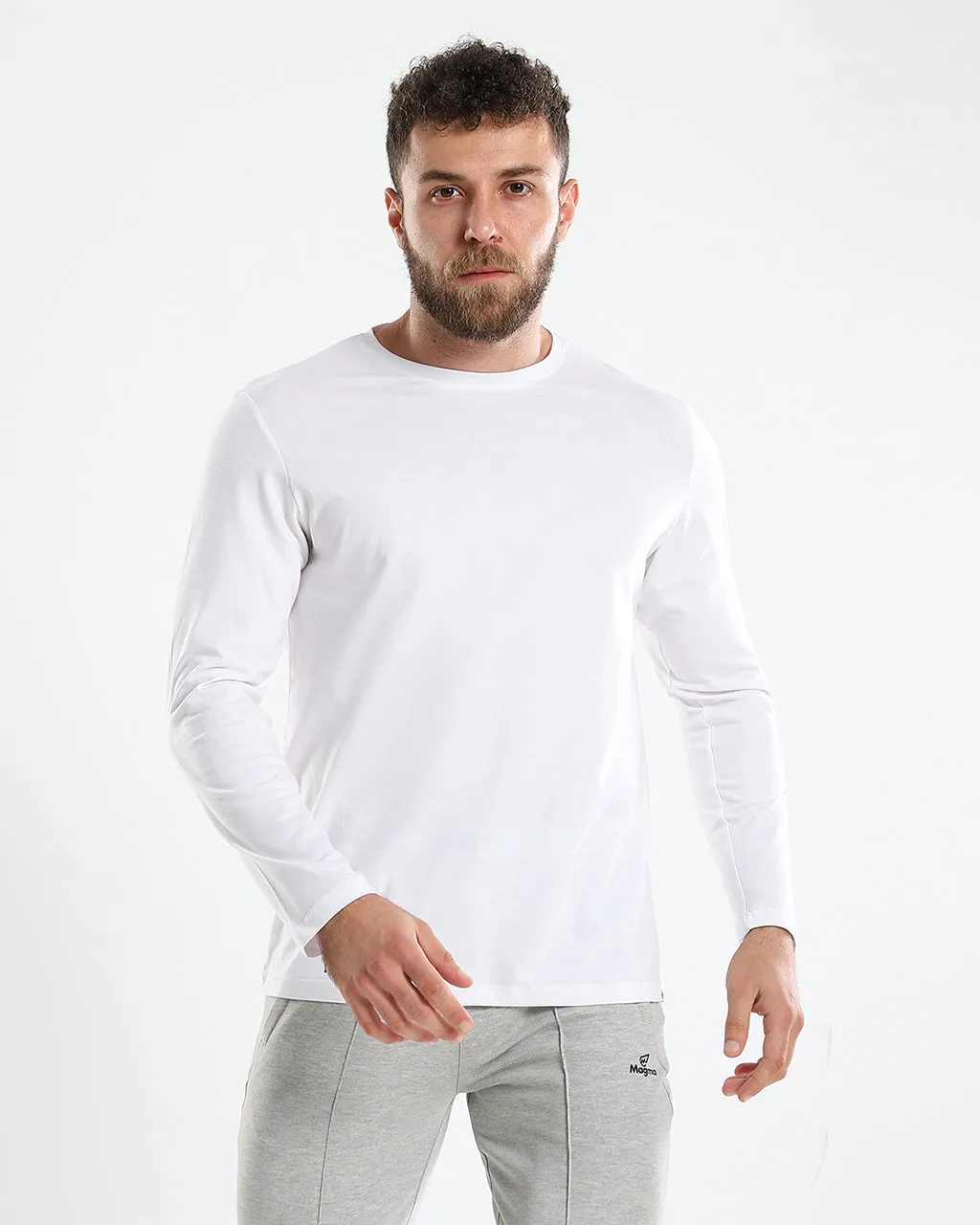 Crew Neck Cotton Long Sleeve