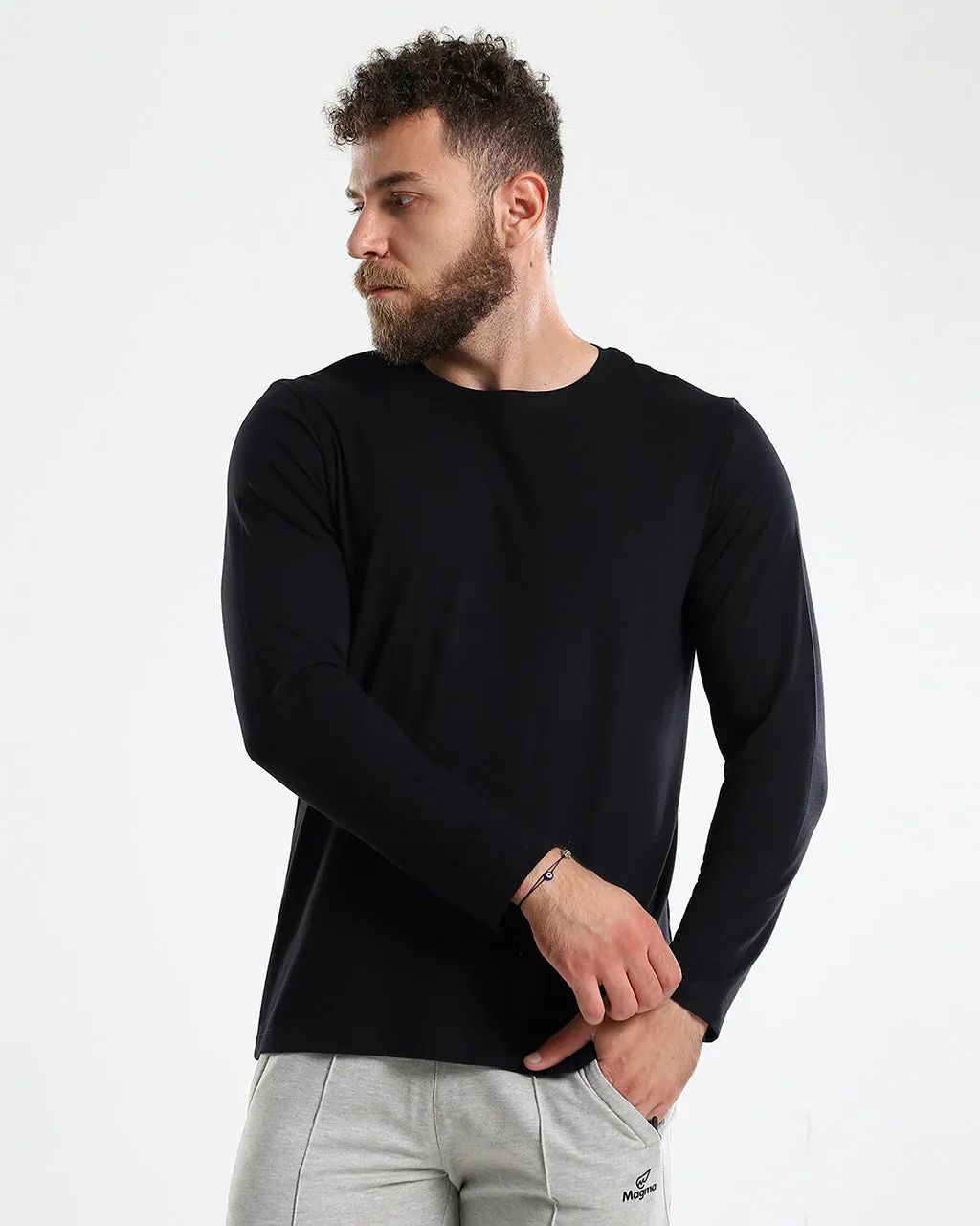 Crew Neck Cotton Long Sleeve