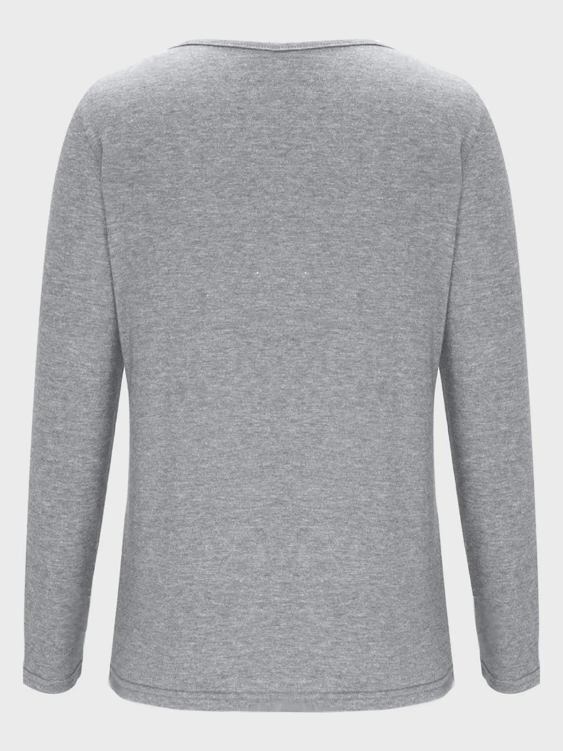 Crisscross V-Neck Long Sleeve T-Shirt