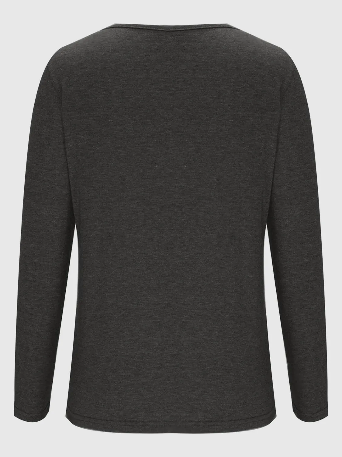 Crisscross V-Neck Long Sleeve T-Shirt