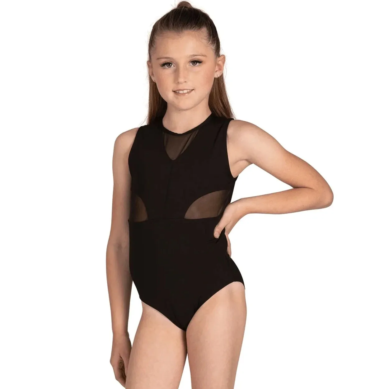 Danznmotion Child Mesh Panelled Leotard 24129C