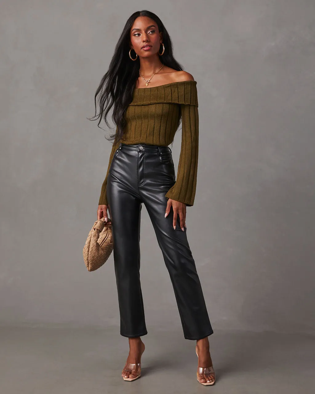 Daphne Off The Shoulder Ribbed Sweater