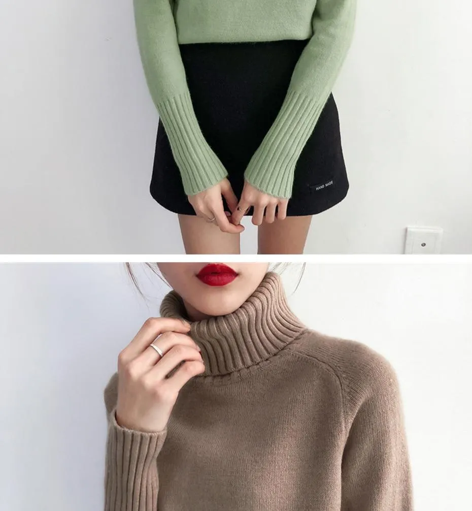 Darling Cashmere Turtleneck Sweater