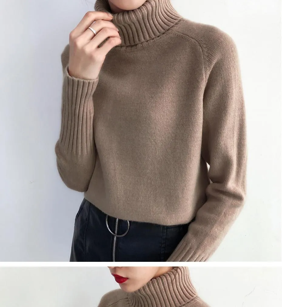 Darling Cashmere Turtleneck Sweater