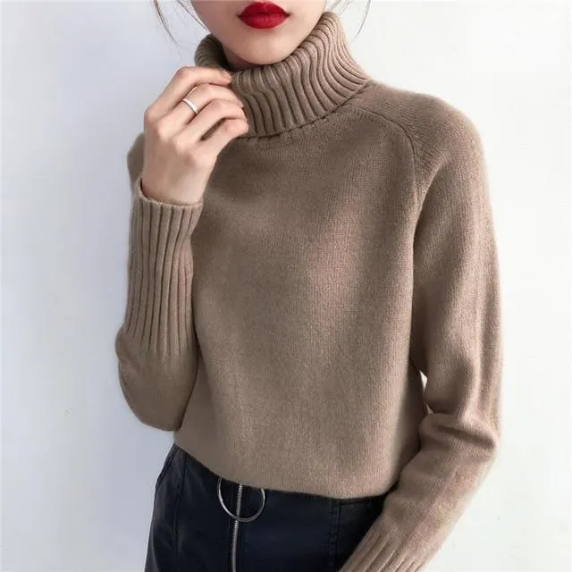 Darling Cashmere Turtleneck Sweater
