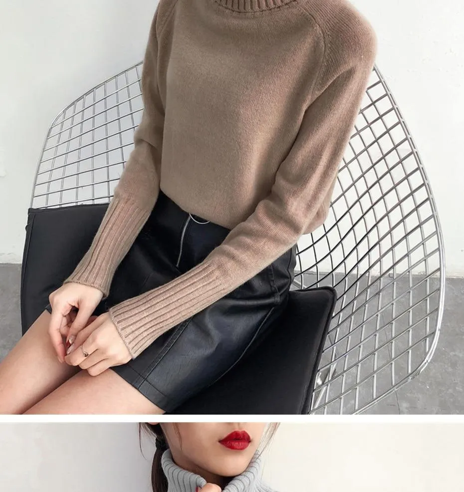Darling Cashmere Turtleneck Sweater