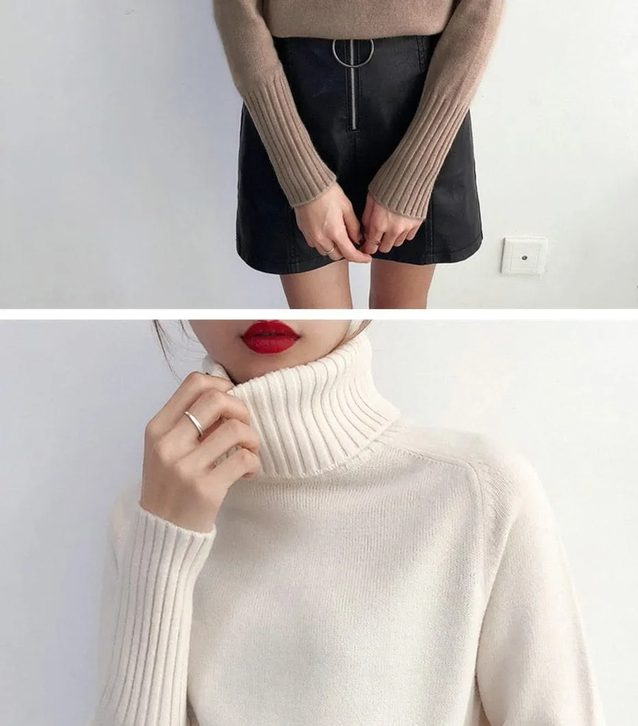 Darling Cashmere Turtleneck Sweater