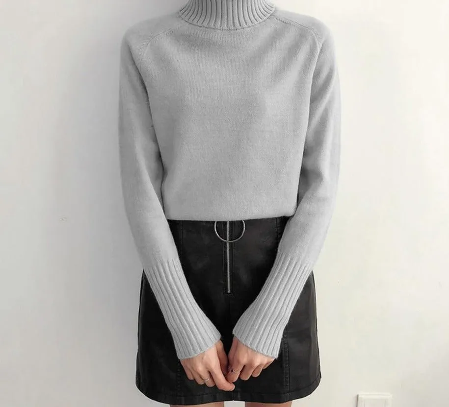 Darling Cashmere Turtleneck Sweater