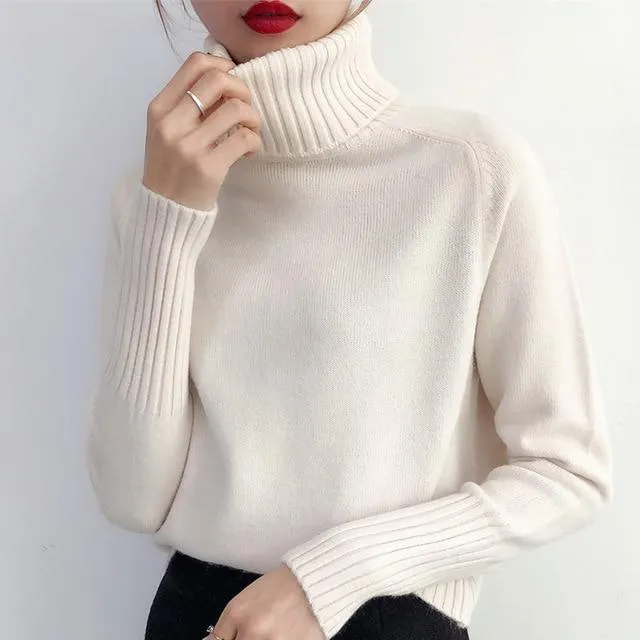 Darling Cashmere Turtleneck Sweater