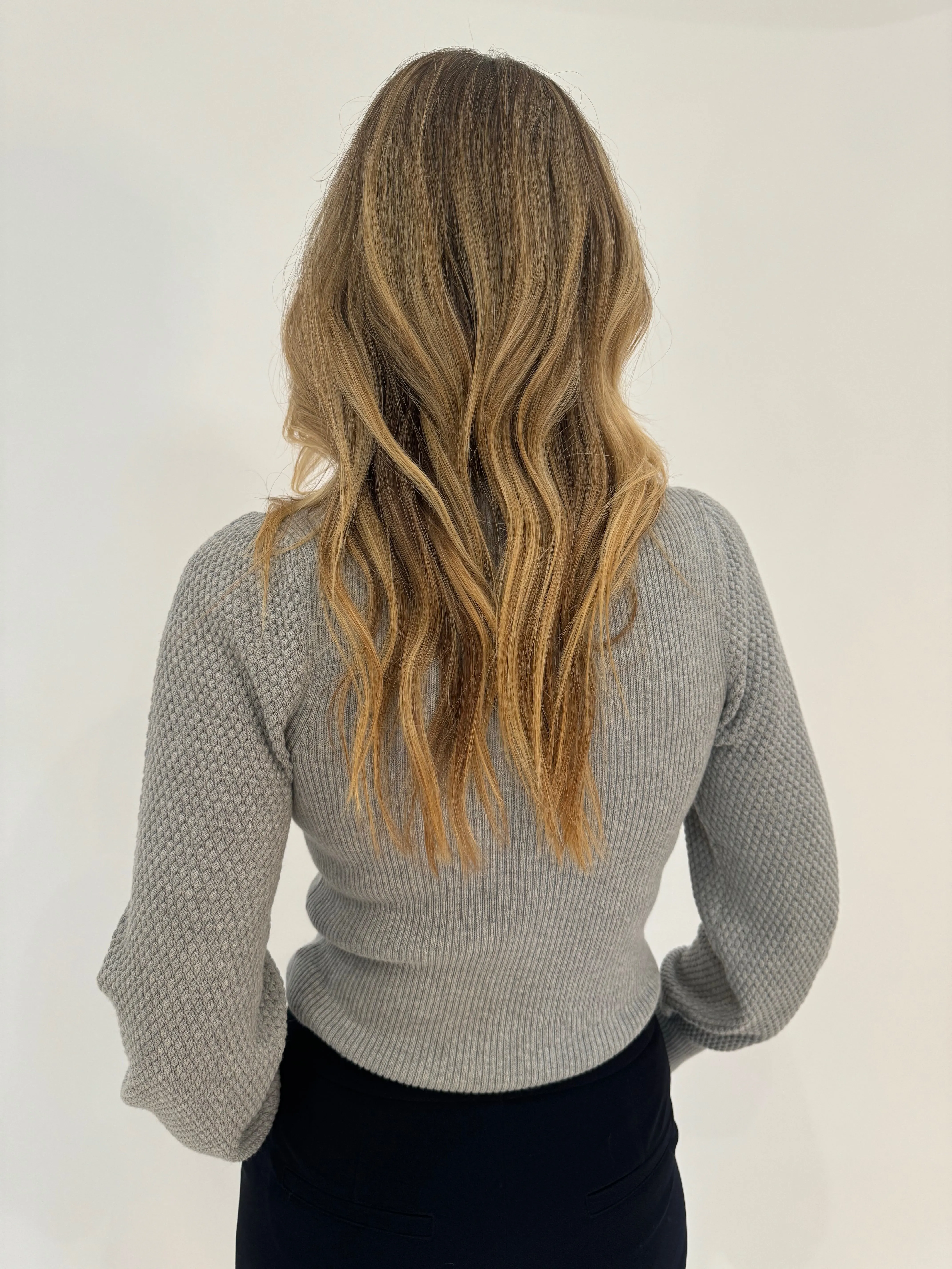 Diamond Blouson Sweater - Ash