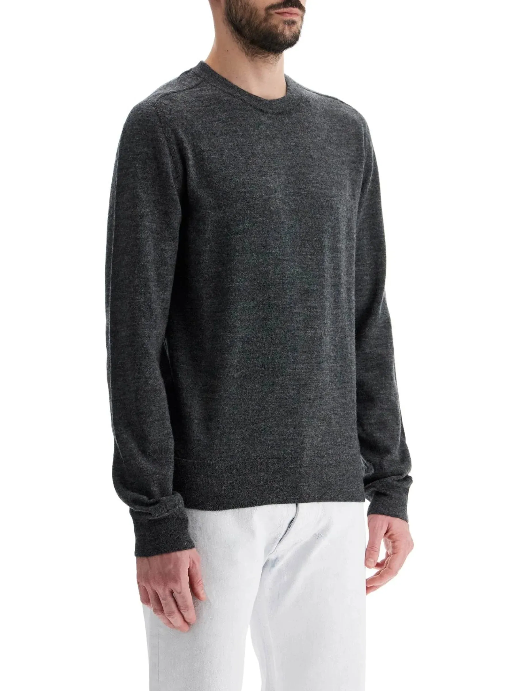 Elbow Patch Wool Knit Sweater