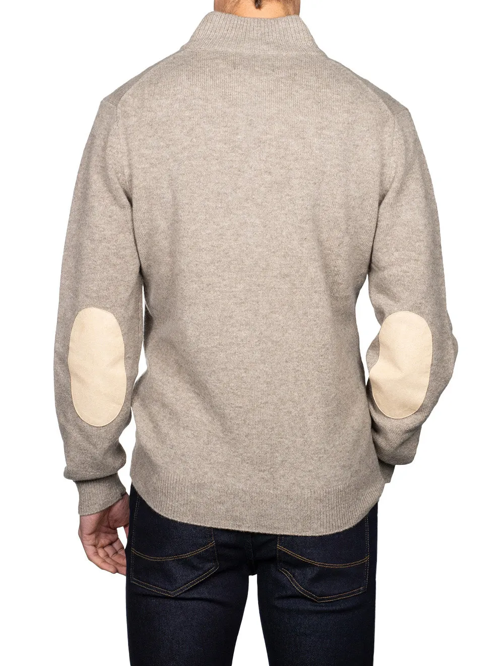Essential Patch half Zip-Stone