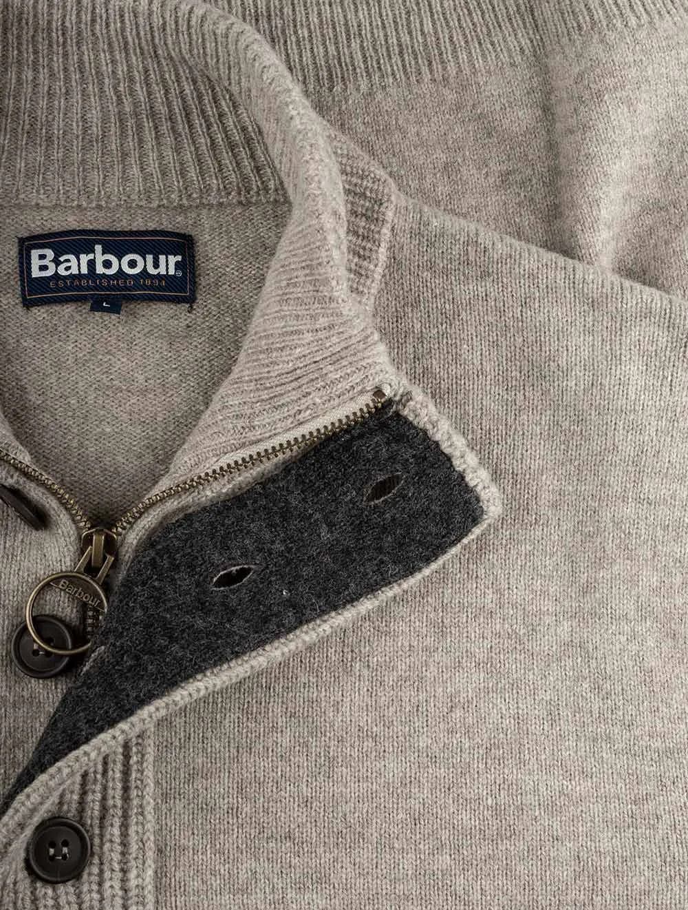 Essential Patch half Zip-Stone