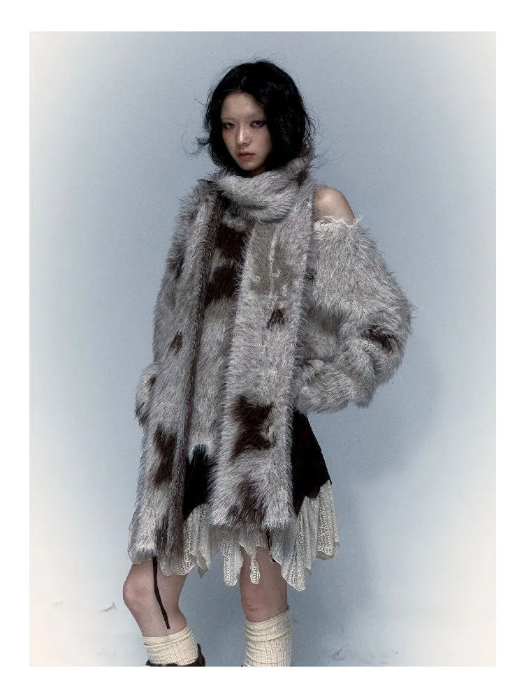 Faux Fur Grunge Sweater
