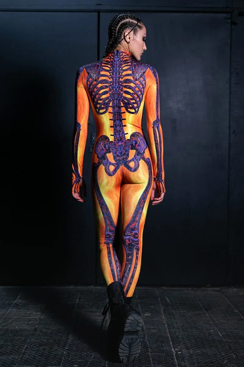 Fire Skeleton Costume