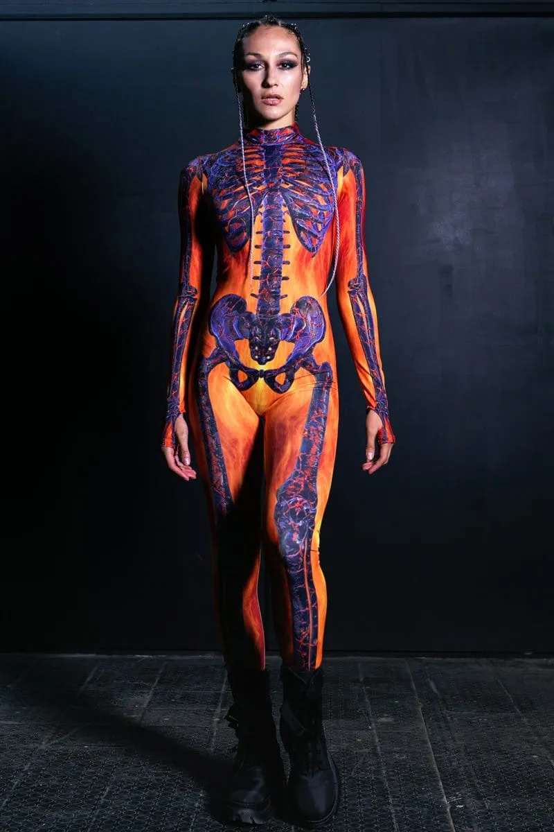 Fire Skeleton Costume