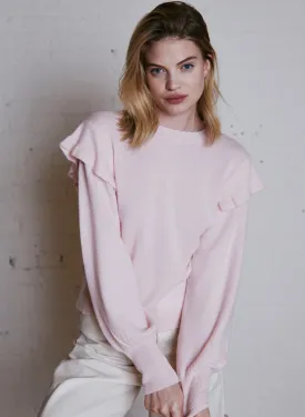 FLUTTER PUFF SLEEVE SWEATER R13949