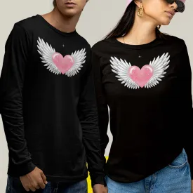Flying Heart Printed T-Shirt Graphic Print For Women & Men